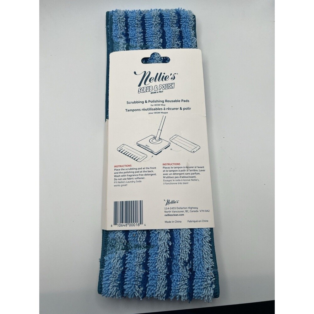 NEW Nellie's Scrub and Polish Pads Replacement for Wow Mop NEW SET OF 2 PADS - Picture 3 of 5